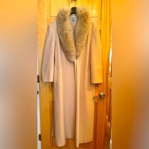 Wool Coat Fox Fur Collar